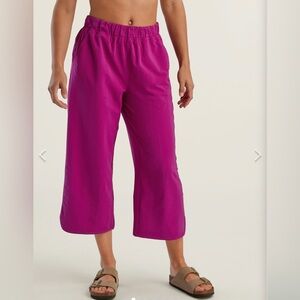 Title Nine Staycation Wide Leg Pants EUC Pink Size XL